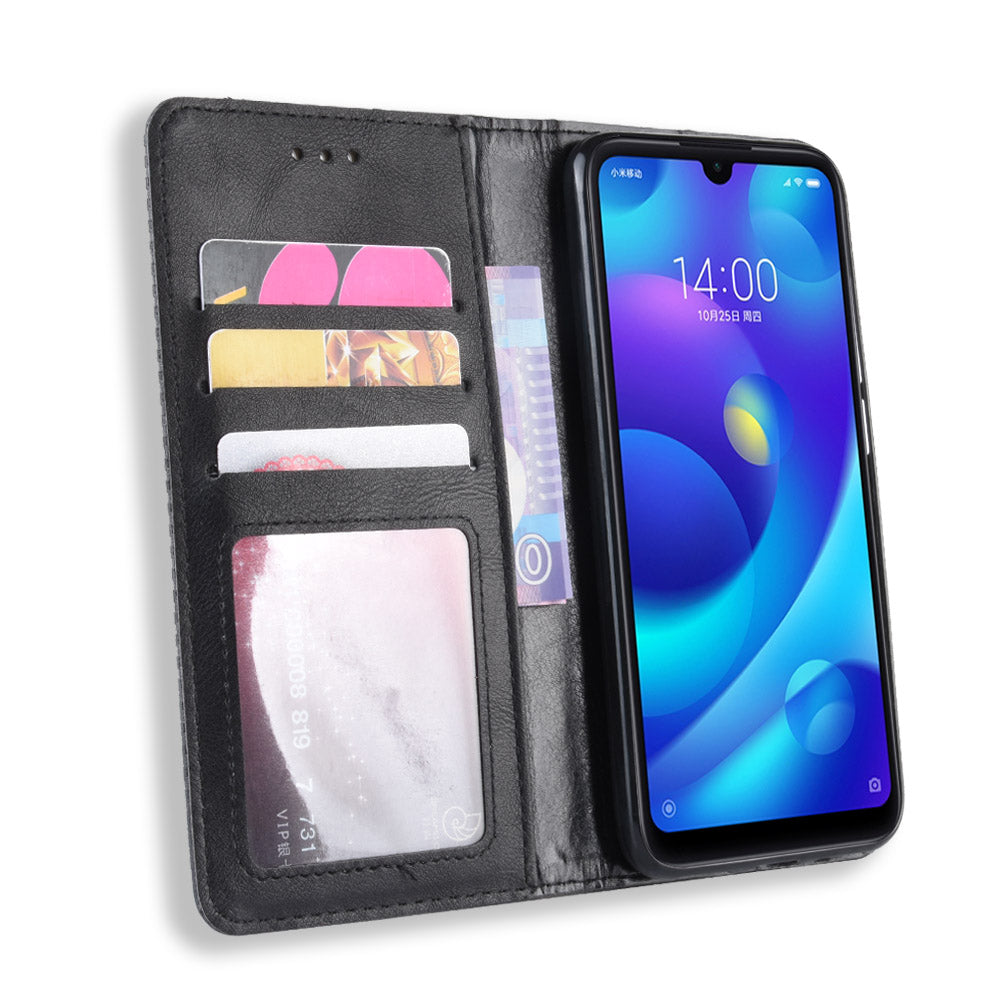 Vintage Style PU Leather Wallet Cover for Xiaomi Redmi Note 7S /Note 7 / Note 7 Pro (India)