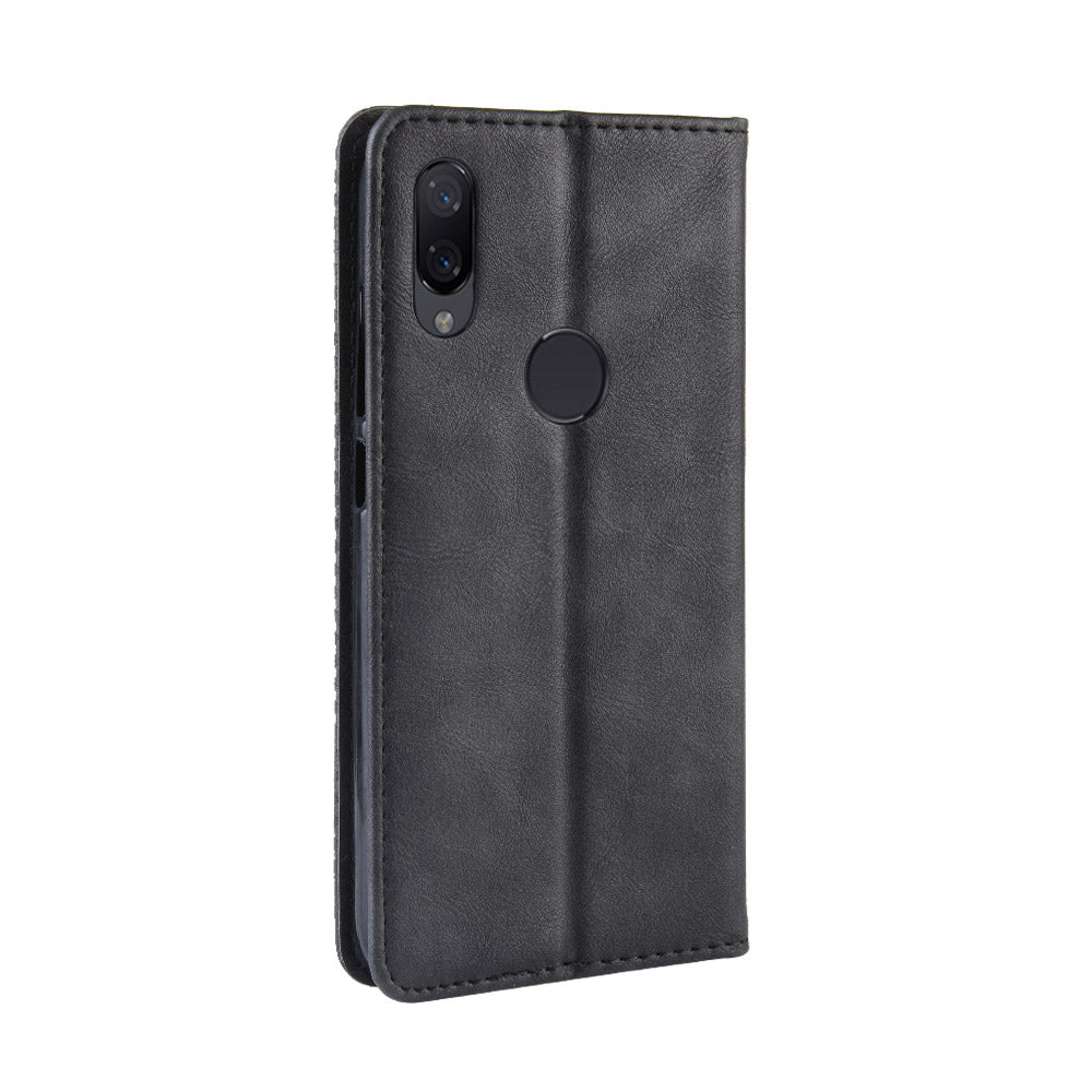 Vintage Style PU Leather Wallet Cover for Xiaomi Redmi Note 7S /Note 7 / Note 7 Pro (India)