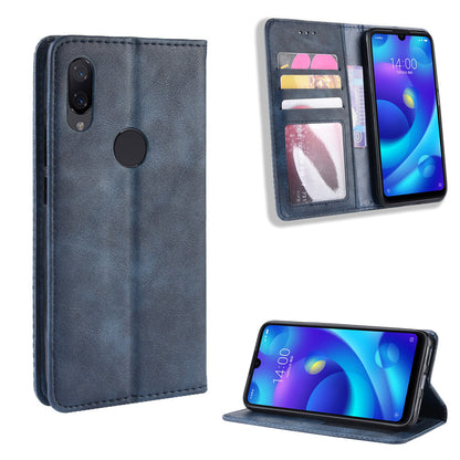 Vintage Style PU Leather Wallet Cover for Xiaomi Redmi Note 7S /Note 7 / Note 7 Pro (India)