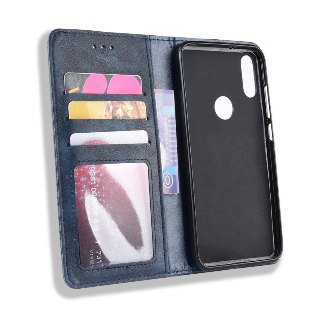 Vintage Style PU Leather Wallet Cover for Xiaomi Redmi Note 7S /Note 7 / Note 7 Pro (India)