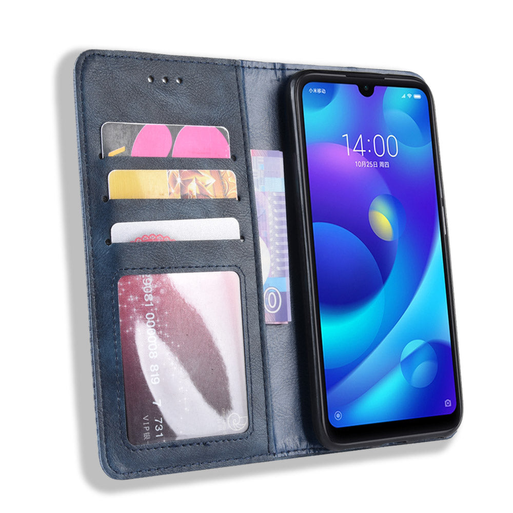 Vintage Style PU Leather Wallet Cover for Xiaomi Redmi Note 7S /Note 7 / Note 7 Pro (India)