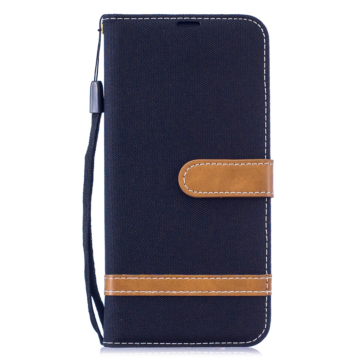 Two-tone Jean Cloth PU Leather Flip Case for Xiaomi Redmi Note 7S /Note 7 / Redmi Note 7 Pro (India)