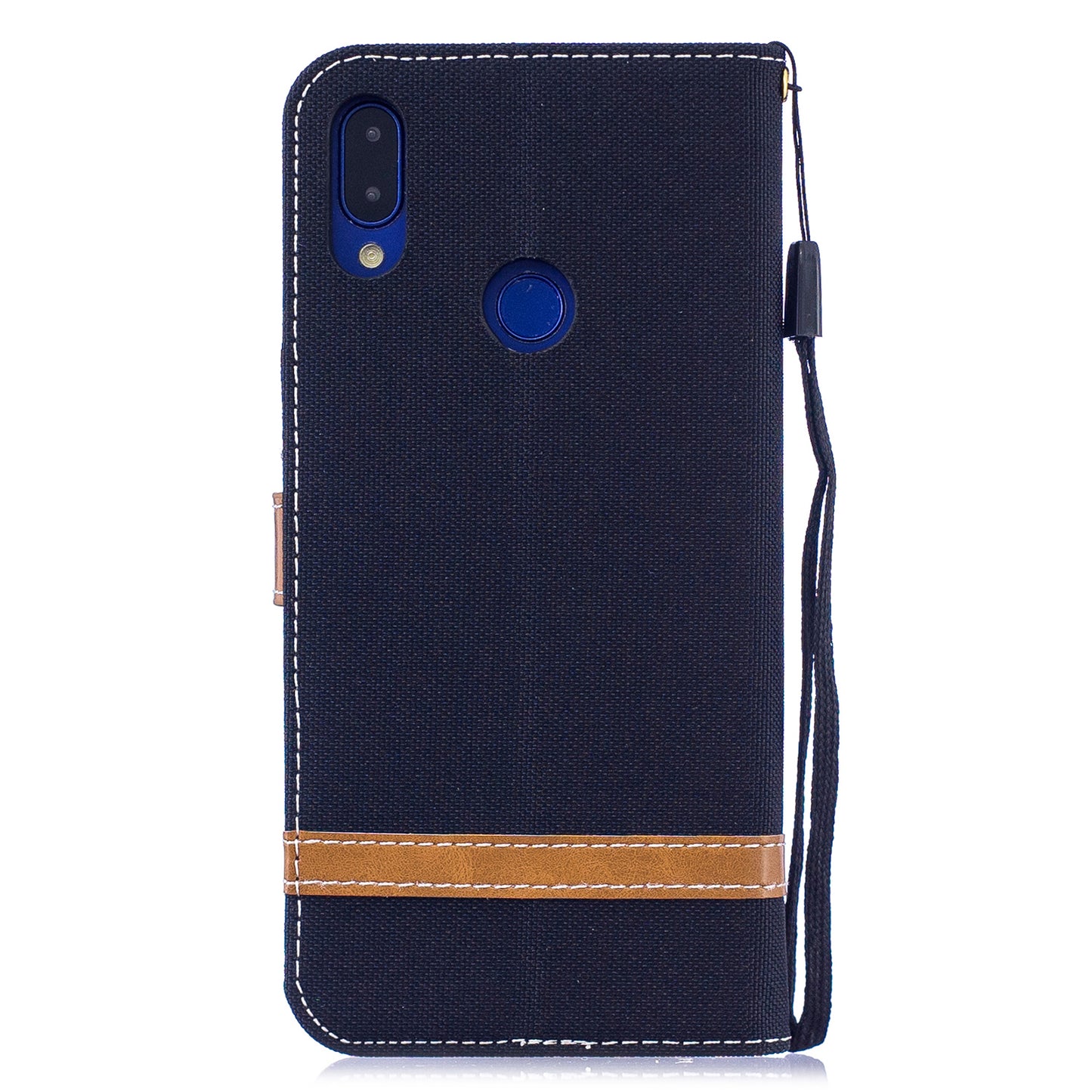 Two-tone Jean Cloth PU Leather Flip Case for Xiaomi Redmi Note 7S /Note 7 / Redmi Note 7 Pro (India)