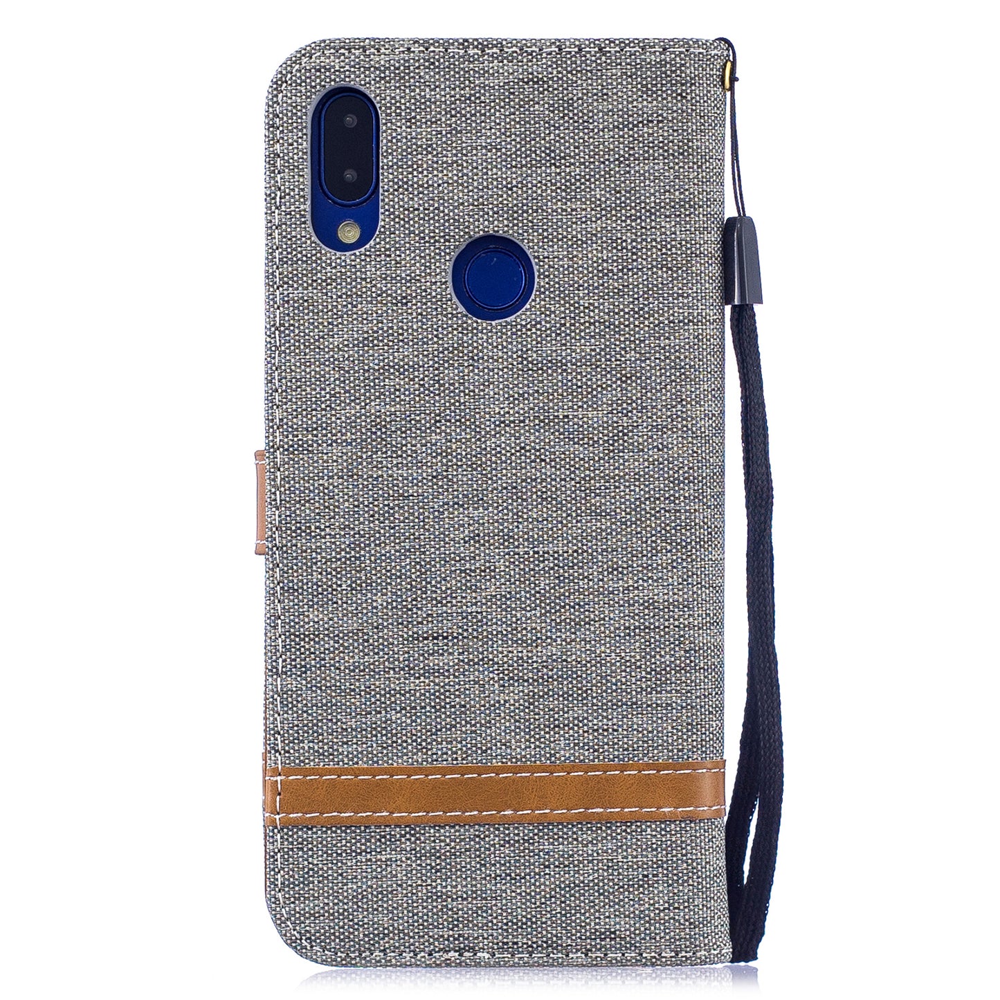 Two-tone Jean Cloth PU Leather Flip Case for Xiaomi Redmi Note 7S /Note 7 / Redmi Note 7 Pro (India)