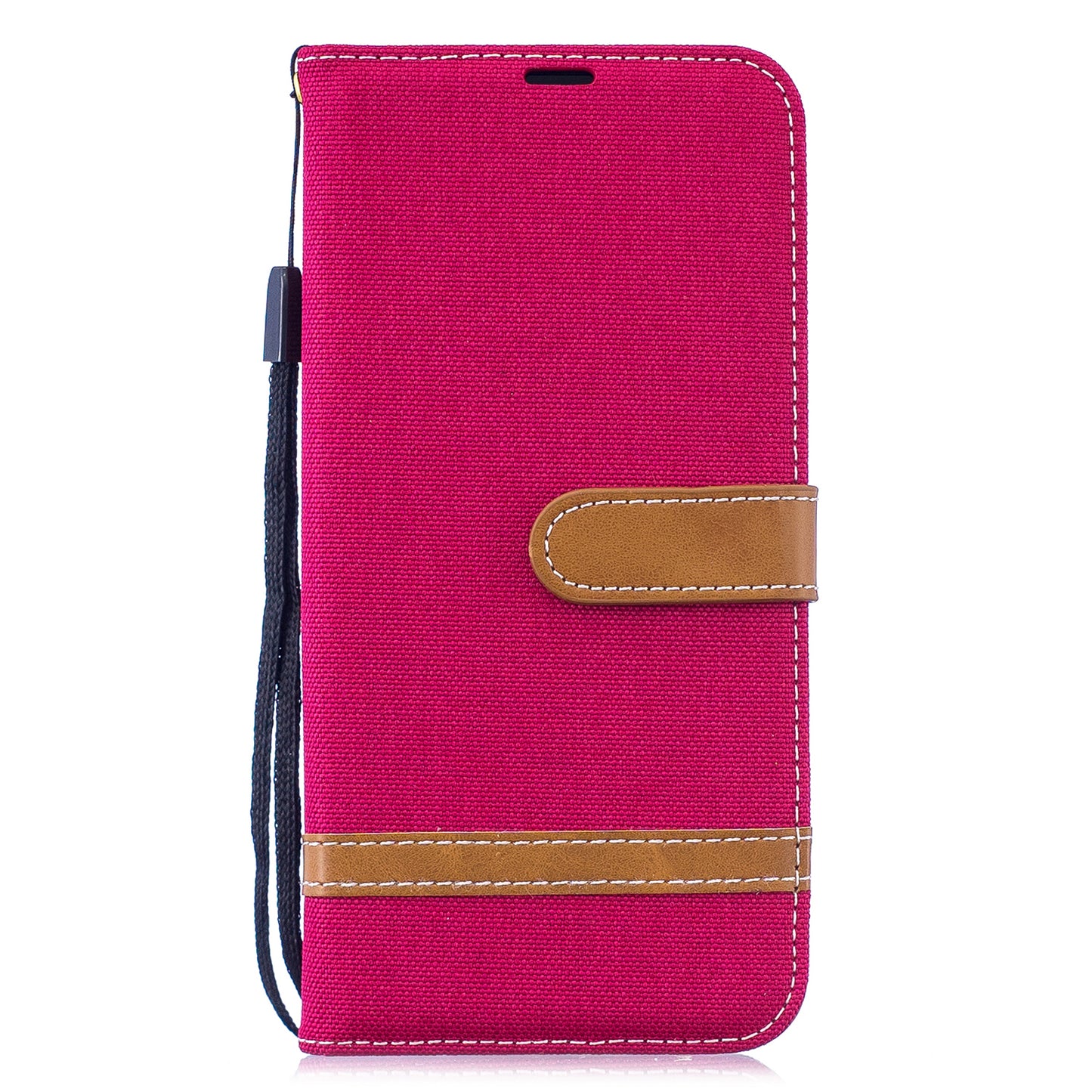 Two-tone Jean Cloth PU Leather Flip Case for Xiaomi Redmi Note 7S /Note 7 / Redmi Note 7 Pro (India)