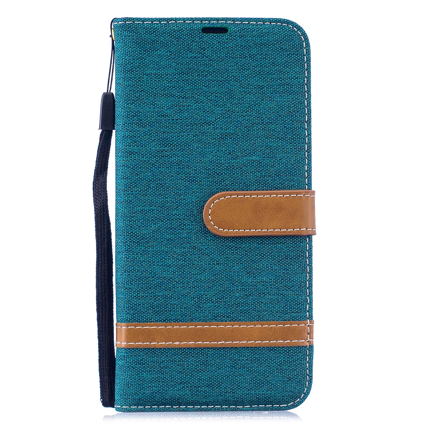 Two-tone Jean Cloth PU Leather Flip Case for Xiaomi Redmi Note 7S /Note 7 / Redmi Note 7 Pro (India)
