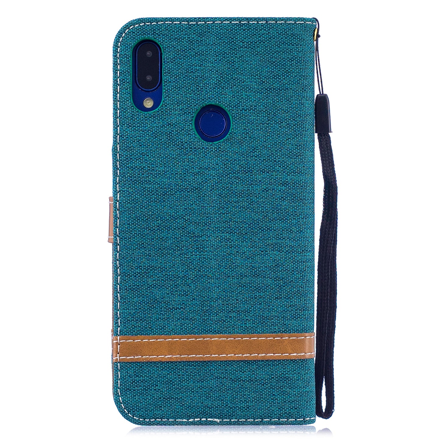 Two-tone Jean Cloth PU Leather Flip Case for Xiaomi Redmi Note 7S /Note 7 / Redmi Note 7 Pro (India)