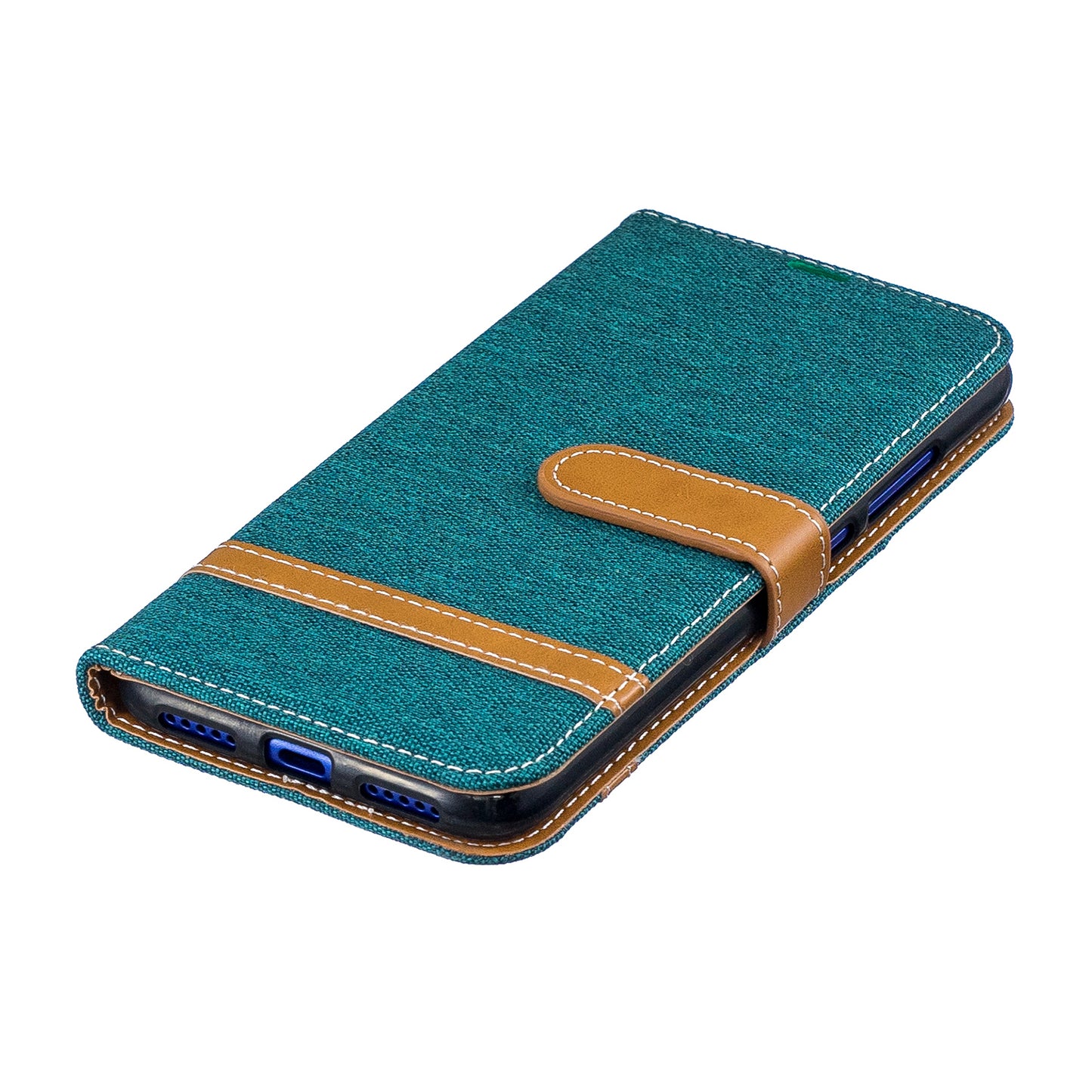 Two-tone Jean Cloth PU Leather Flip Case for Xiaomi Redmi Note 7S /Note 7 / Redmi Note 7 Pro (India)