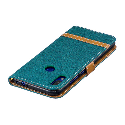 Two-tone Jean Cloth PU Leather Flip Case for Xiaomi Redmi Note 7S /Note 7 / Redmi Note 7 Pro (India)