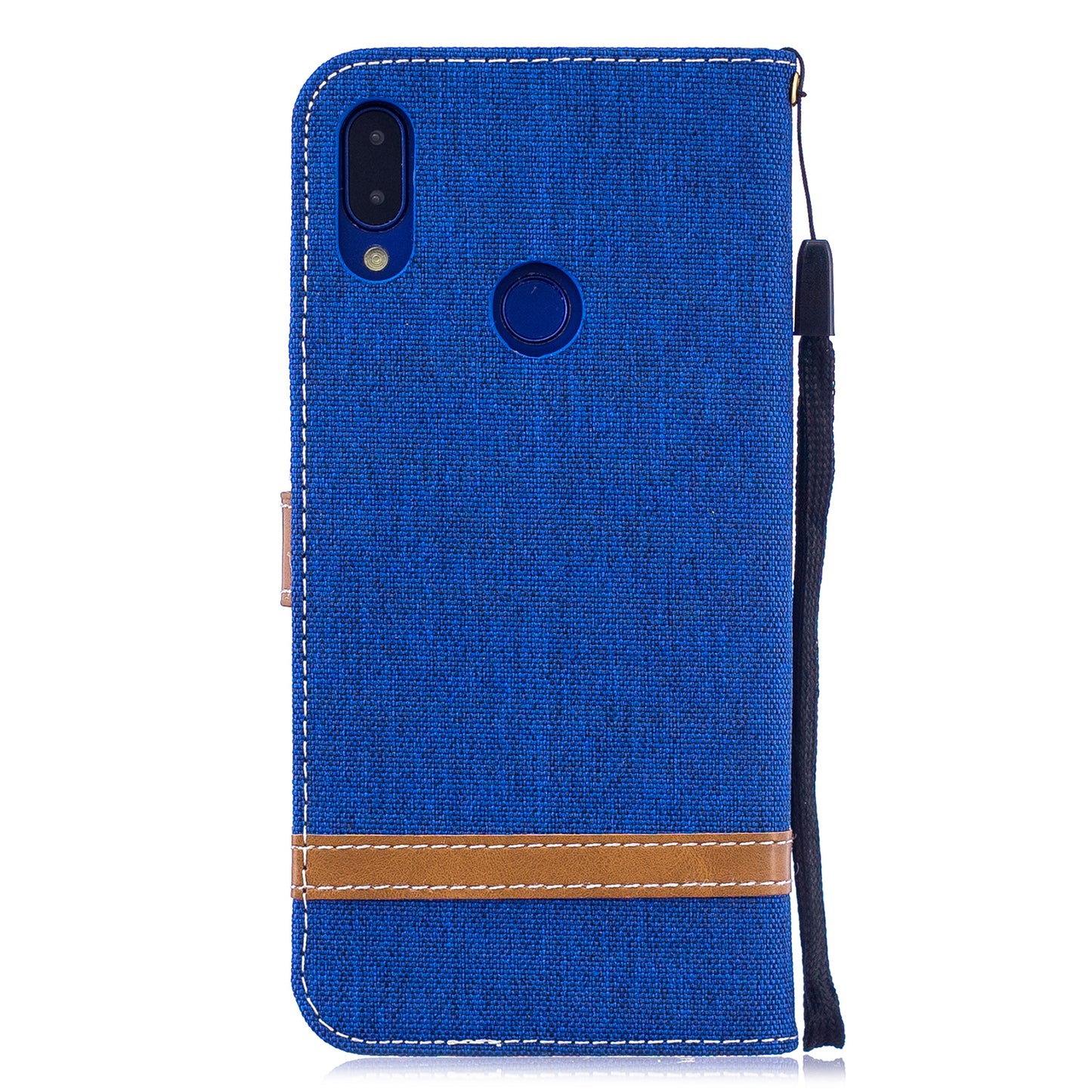 Two-tone Jean Cloth PU Leather Flip Case for Xiaomi Redmi Note 7S /Note 7 / Redmi Note 7 Pro (India)