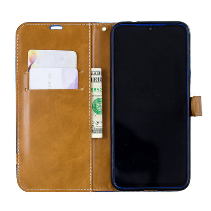 Two-tone Jean Cloth PU Leather Flip Case for Xiaomi Redmi Note 7S /Note 7 / Redmi Note 7 Pro (India)