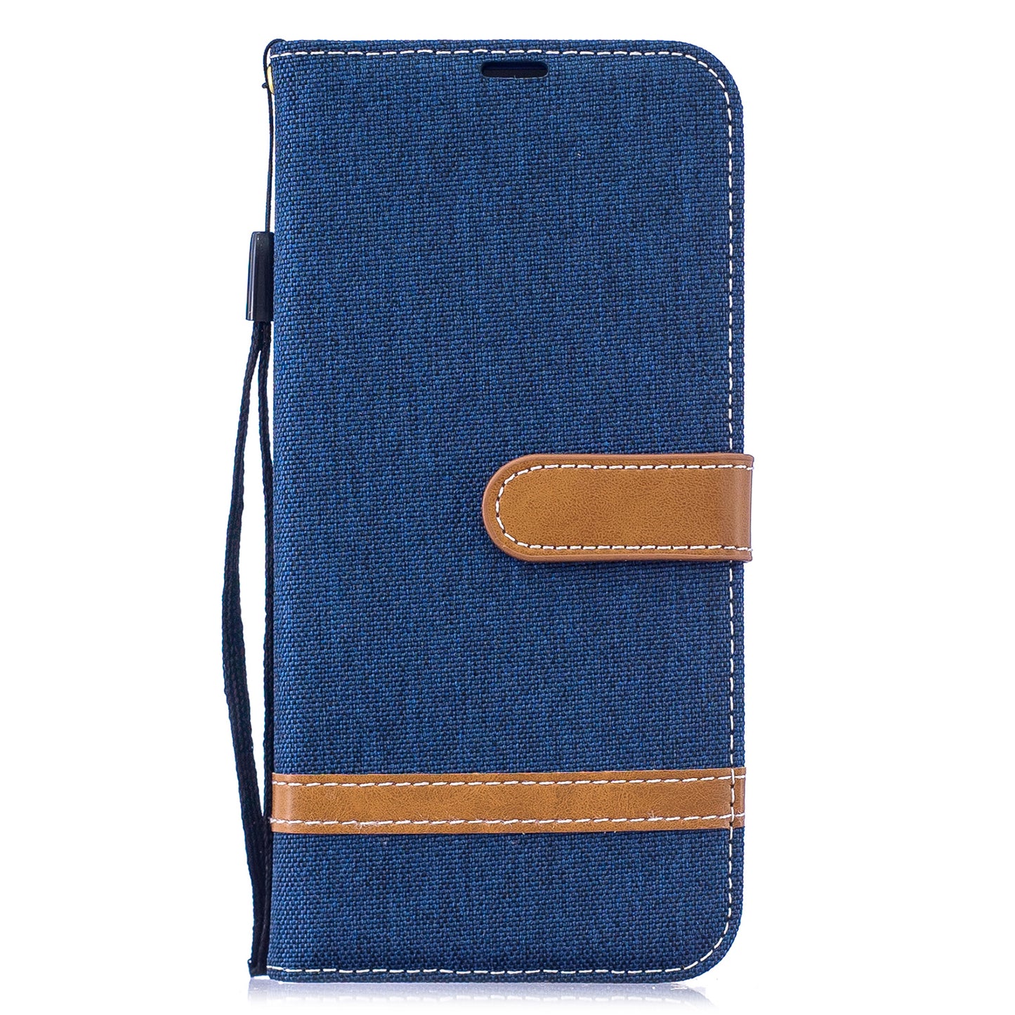 Two-tone Jean Cloth PU Leather Flip Case for Xiaomi Redmi Note 7S /Note 7 / Redmi Note 7 Pro (India)