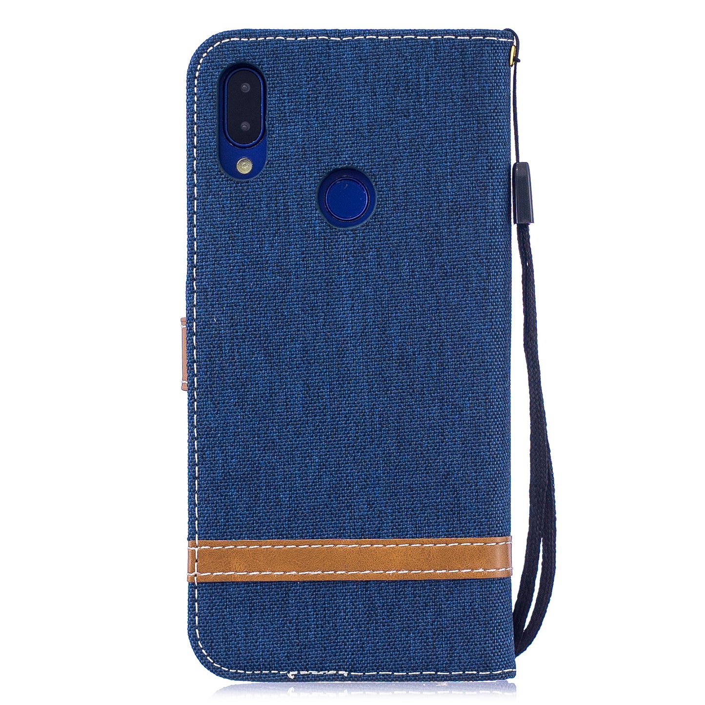 Two-tone Jean Cloth PU Leather Flip Case for Xiaomi Redmi Note 7S /Note 7 / Redmi Note 7 Pro (India)