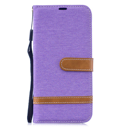 Two-tone Jean Cloth PU Leather Flip Case for Xiaomi Redmi Note 7S /Note 7 / Redmi Note 7 Pro (India)