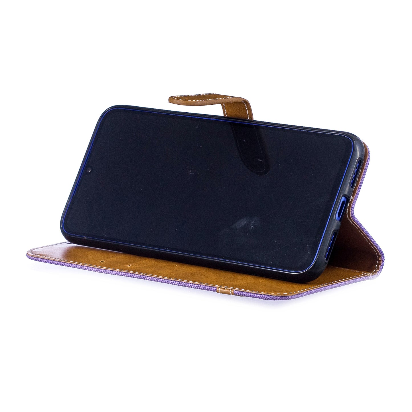 Two-tone Jean Cloth PU Leather Flip Case for Xiaomi Redmi Note 7S /Note 7 / Redmi Note 7 Pro (India)