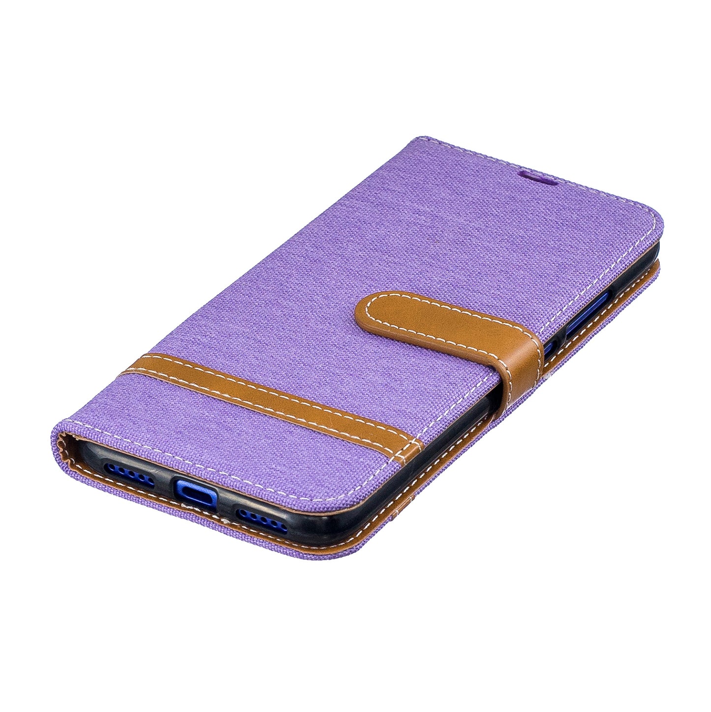 Two-tone Jean Cloth PU Leather Flip Case for Xiaomi Redmi Note 7S /Note 7 / Redmi Note 7 Pro (India)