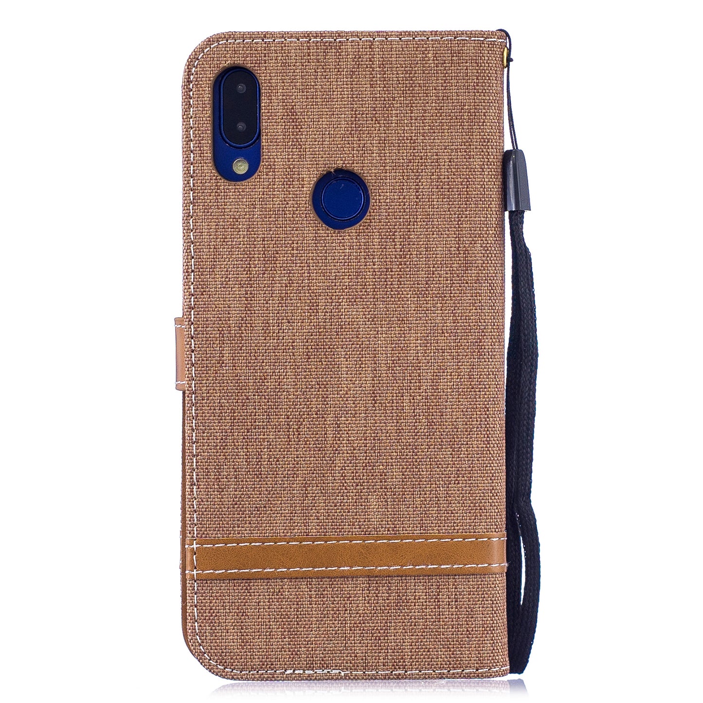 Two-tone Jean Cloth PU Leather Flip Case for Xiaomi Redmi Note 7S /Note 7 / Redmi Note 7 Pro (India)