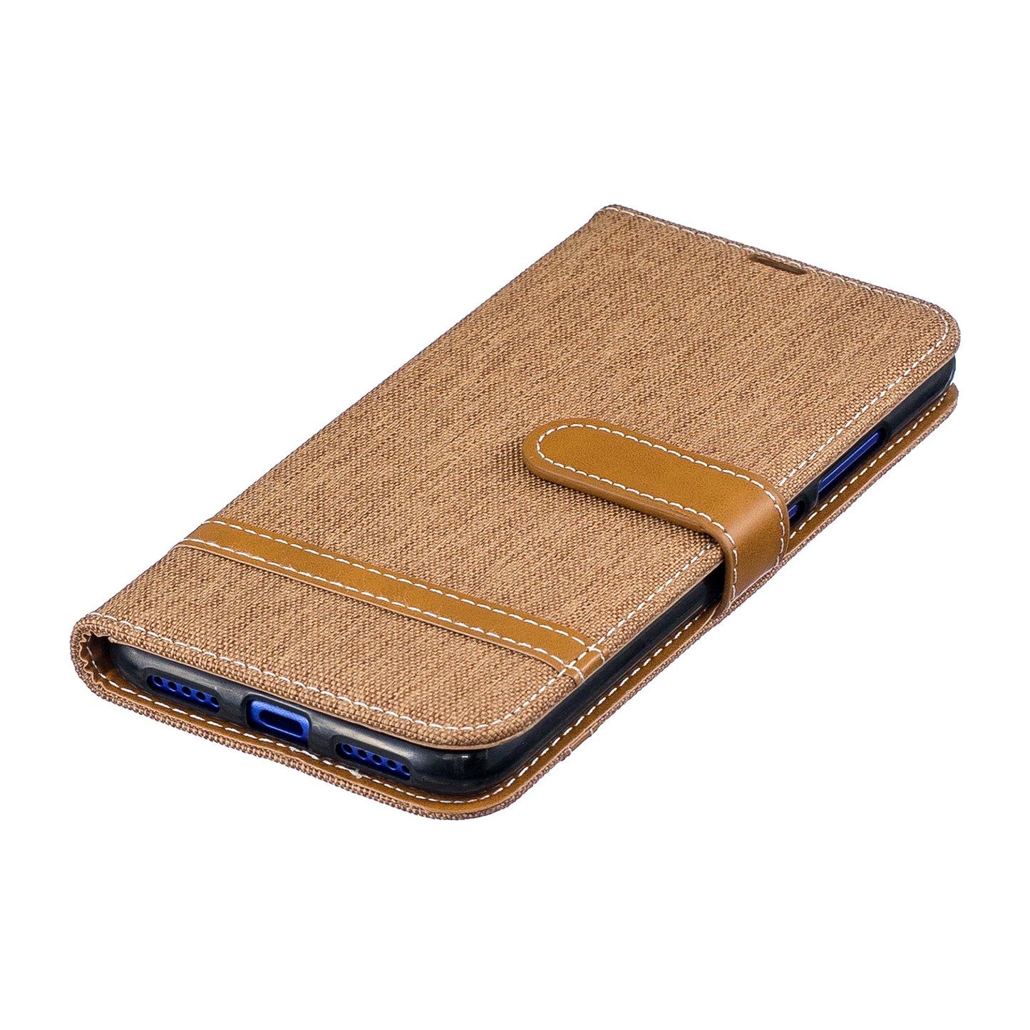 Two-tone Jean Cloth PU Leather Flip Case for Xiaomi Redmi Note 7S /Note 7 / Redmi Note 7 Pro (India)
