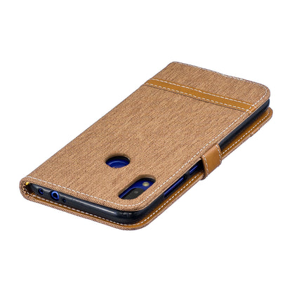 Two-tone Jean Cloth PU Leather Flip Case for Xiaomi Redmi Note 7S /Note 7 / Redmi Note 7 Pro (India)