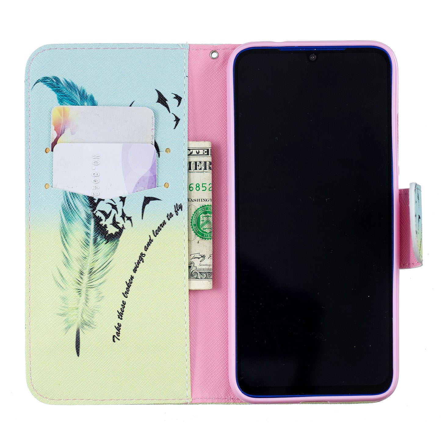 Pattern Printing PU Leather Folio Flip Phone Cover for Xiaomi Redmi Note 7S /Note 7