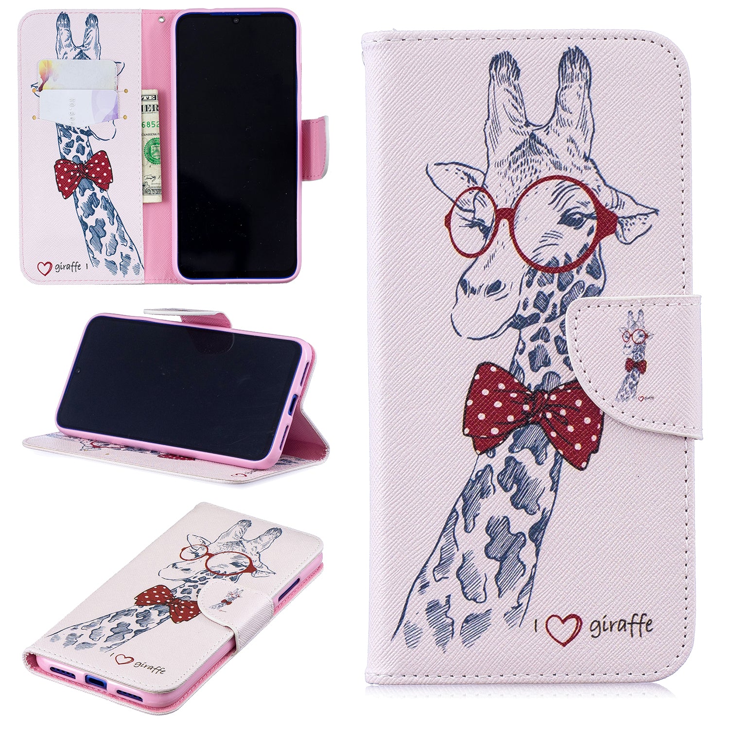 Pattern Printing PU Leather Folio Flip Phone Cover for Xiaomi Redmi Note 7S /Note 7