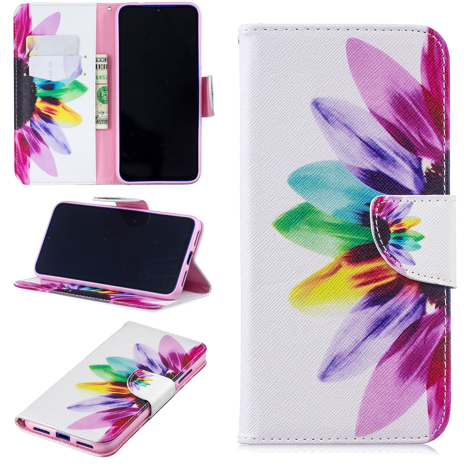Pattern Printing PU Leather Folio Flip Phone Cover for Xiaomi Redmi Note 7S /Note 7