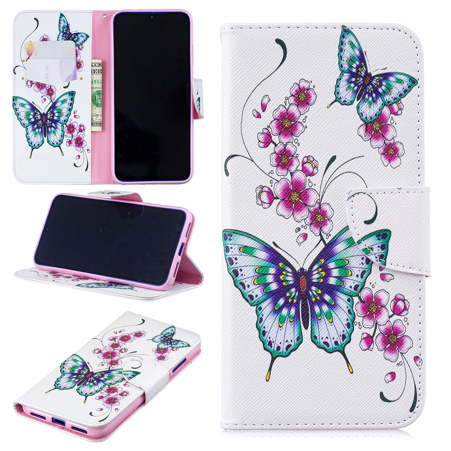 Pattern Printing Leather Wallet Case for Xiaomi Redmi Note 7S /Note 7 / Note 7 Pro (India)