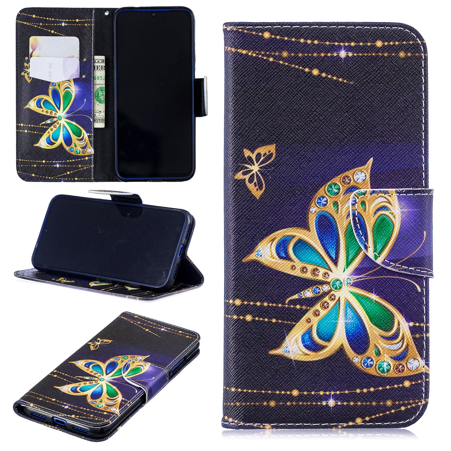 Pattern Printing Leather Wallet Case for Xiaomi Redmi Note 7S /Note 7 / Note 7 Pro (India)