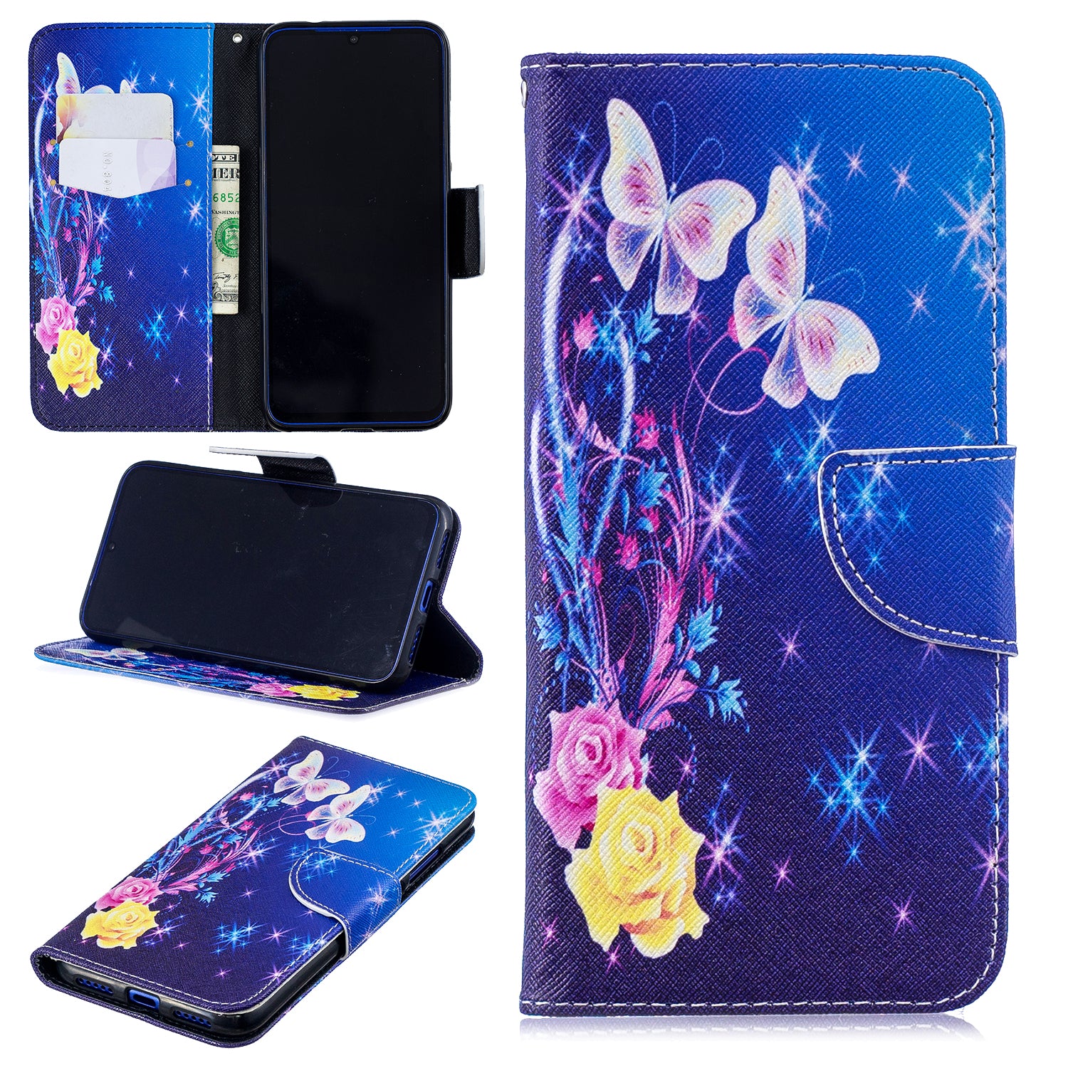 Pattern Printing Leather Wallet Case for Xiaomi Redmi Note 7S /Note 7 / Note 7 Pro (India)