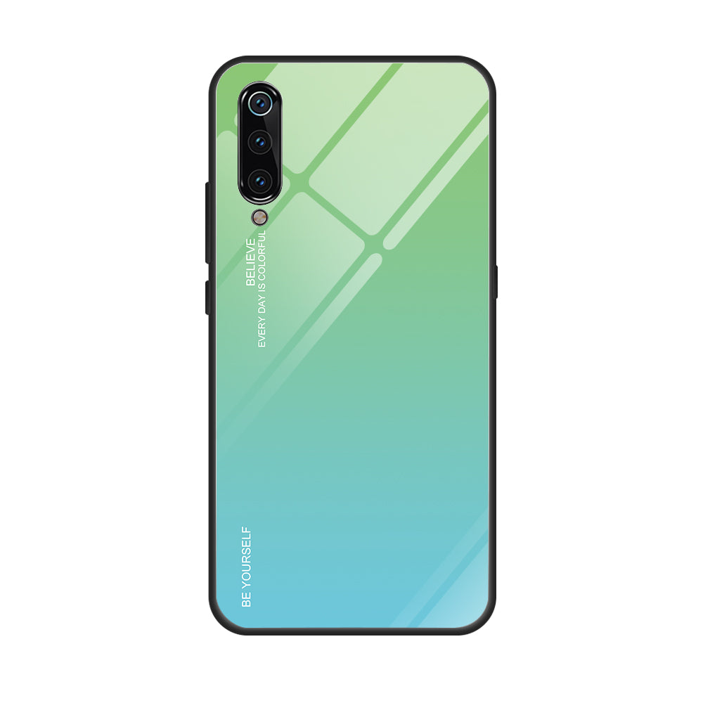 Gradient Tempered Glass TPU + PC Mobile Back Cover for Xiaomi Mi 9