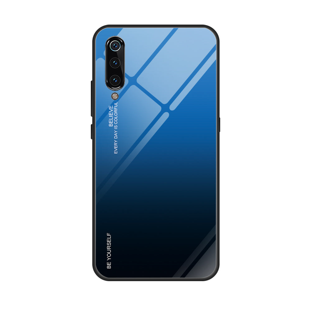 Gradient Tempered Glass TPU + PC Mobile Back Cover for Xiaomi Mi 9