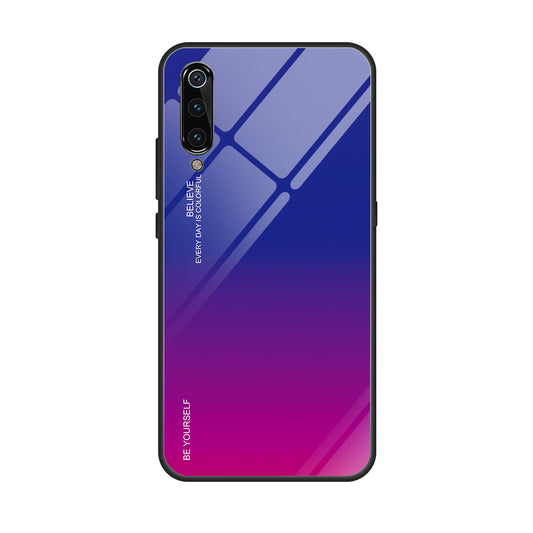 Gradient Tempered Glass TPU + PC Mobile Back Cover for Xiaomi Mi 9