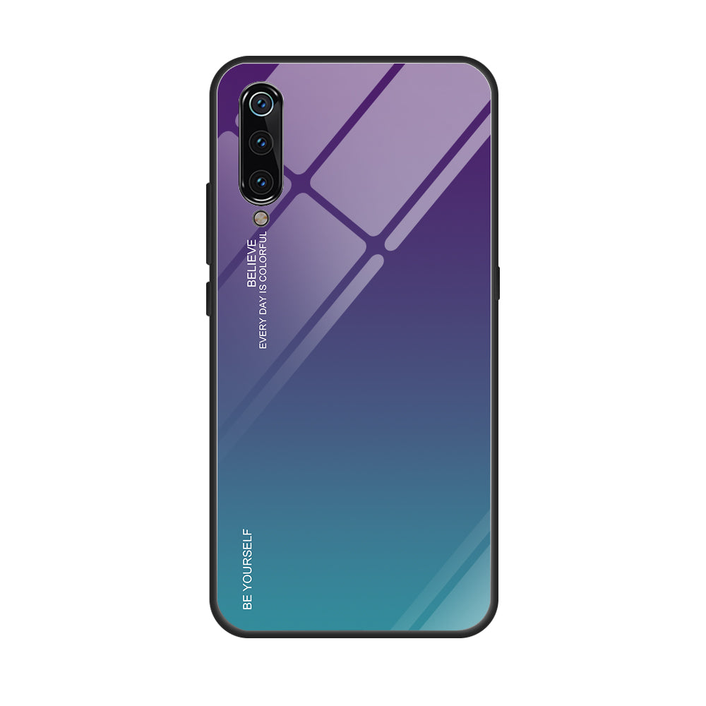 Gradient Tempered Glass TPU + PC Mobile Back Cover for Xiaomi Mi 9