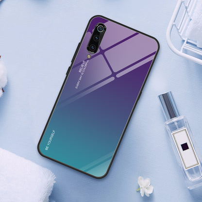 Gradient Tempered Glass TPU + PC Mobile Back Cover for Xiaomi Mi 9