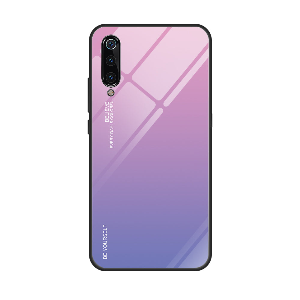 Gradient Tempered Glass TPU + PC Mobile Back Cover for Xiaomi Mi 9