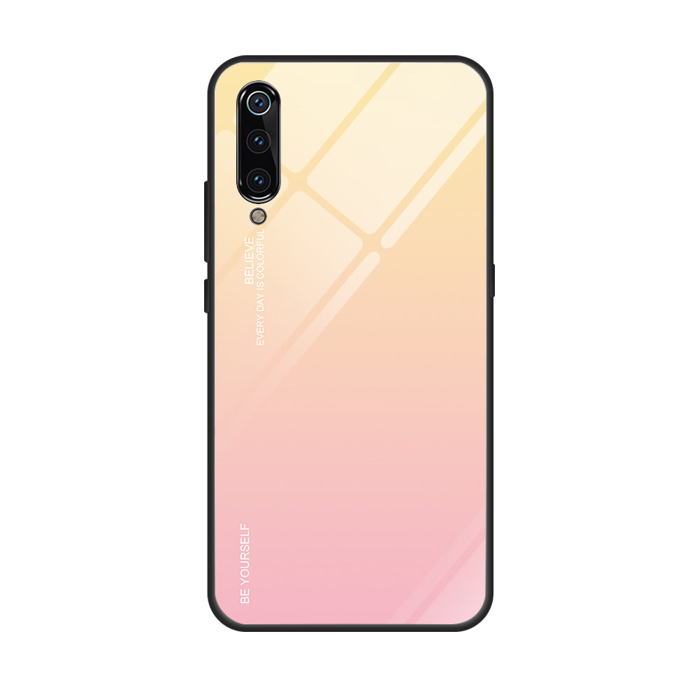 Gradient Tempered Glass TPU + PC Mobile Back Cover for Xiaomi Mi 9