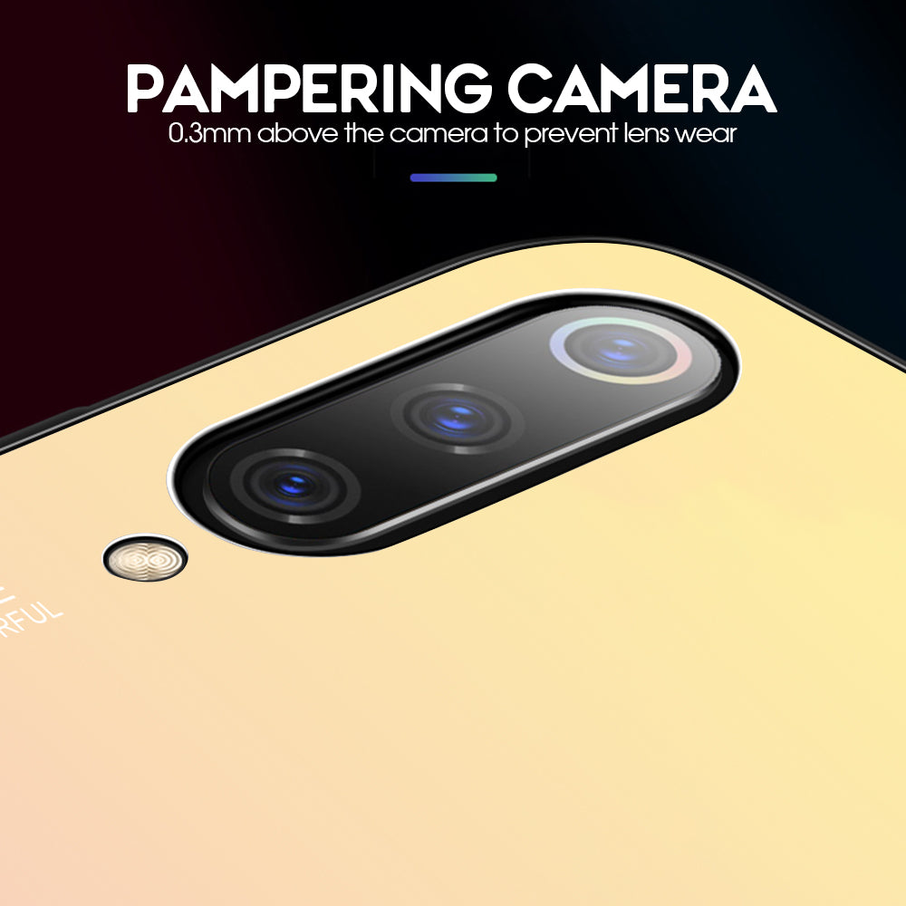 Gradient Tempered Glass TPU + PC Mobile Back Cover for Xiaomi Mi 9