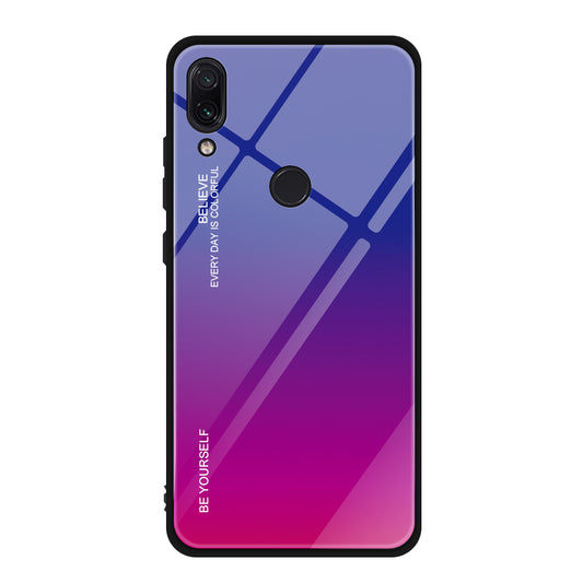 Scratch Resistant Gradient Glass TPU + PC Phone Case for Xiaomi Redmi Note 7S / Note 7