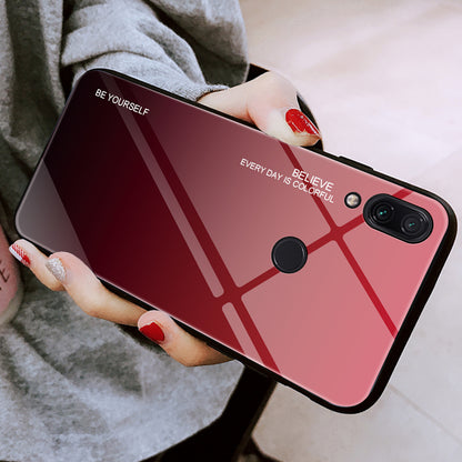 Scratch Resistant Gradient Glass TPU + PC Phone Case for Xiaomi Redmi Note 7S / Note 7