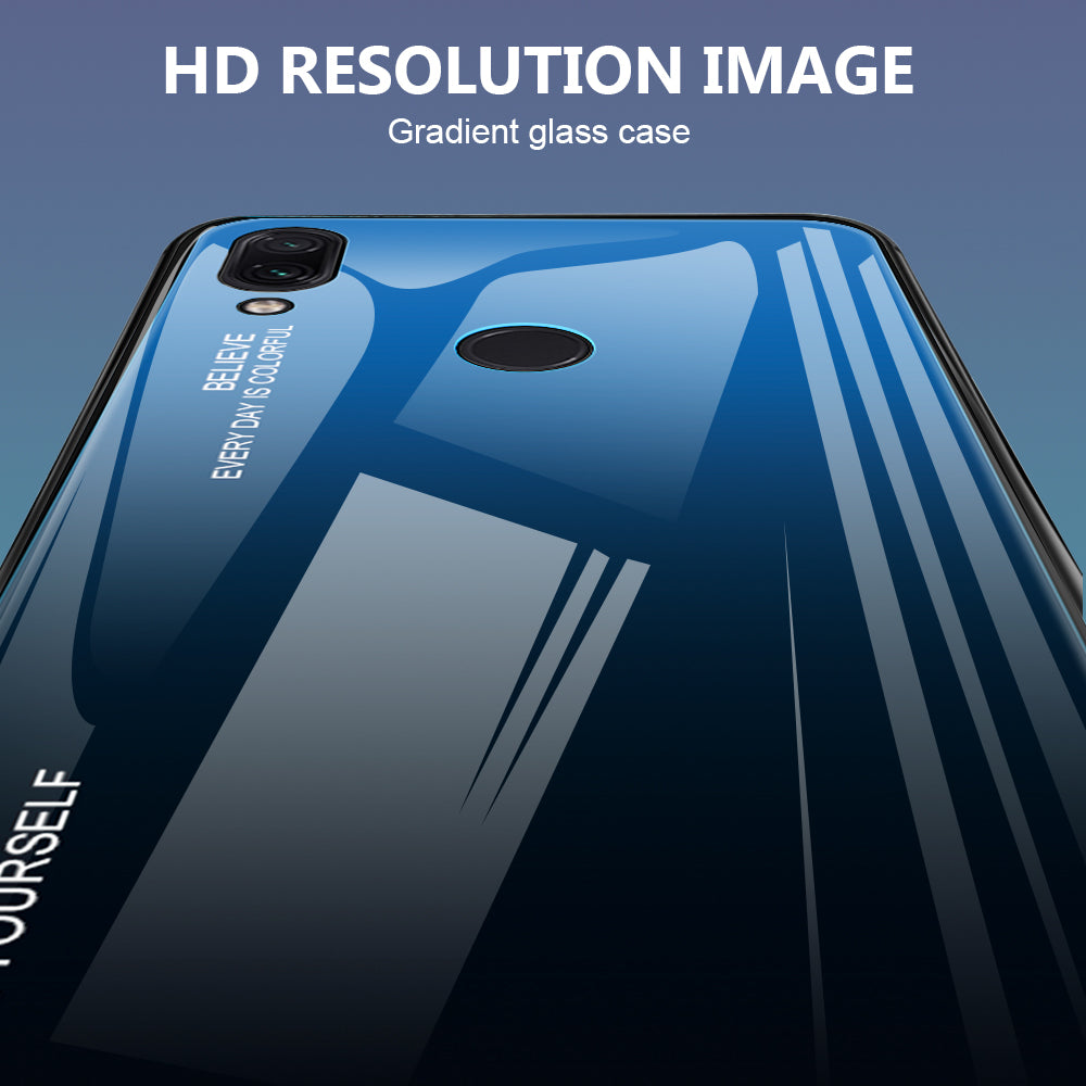 Scratch Resistant Gradient Glass TPU + PC Phone Case for Xiaomi Redmi Note 7S / Note 7