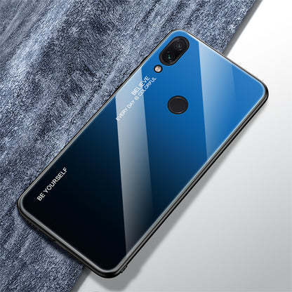 Scratch Resistant Gradient Glass TPU + PC Phone Case for Xiaomi Redmi Note 7S / Note 7