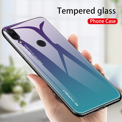 Scratch Resistant Gradient Glass TPU + PC Phone Case for Xiaomi Redmi Note 7S / Note 7