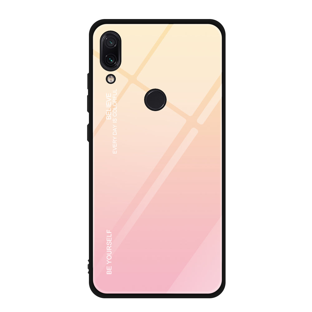 Scratch Resistant Gradient Glass TPU + PC Phone Case for Xiaomi Redmi Note 7S / Note 7