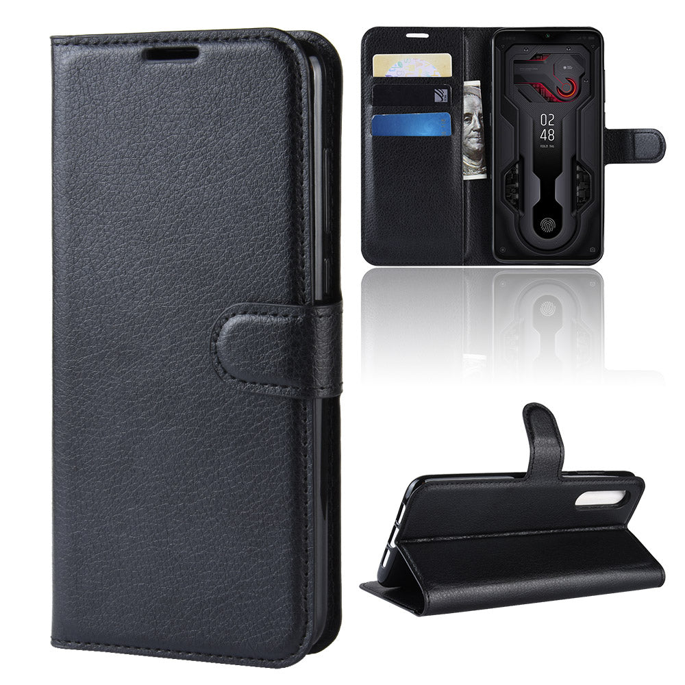 Litchi Skin PU Leather Magnetic Wallet Protective Case for Xiaomi Mi 9