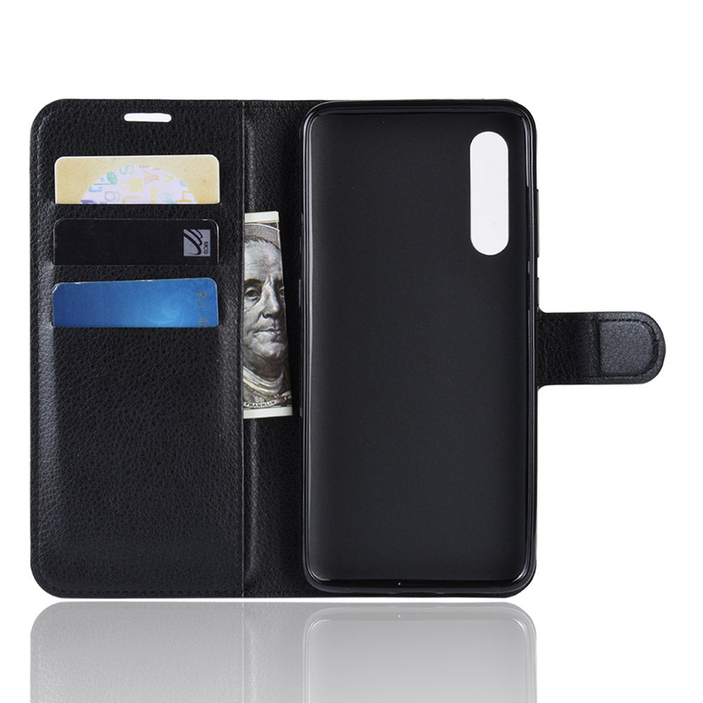 Litchi Skin PU Leather Magnetic Wallet Protective Case for Xiaomi Mi 9