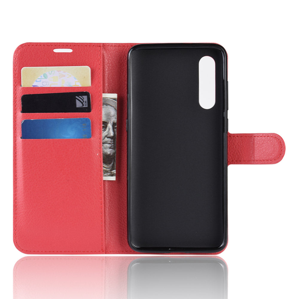 Litchi Skin PU Leather Magnetic Wallet Protective Case for Xiaomi Mi 9