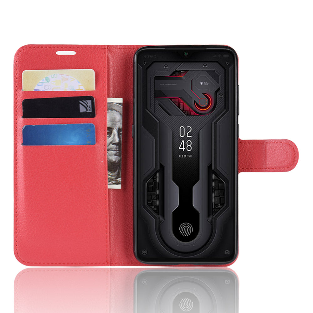 Litchi Skin PU Leather Magnetic Wallet Protective Case for Xiaomi Mi 9