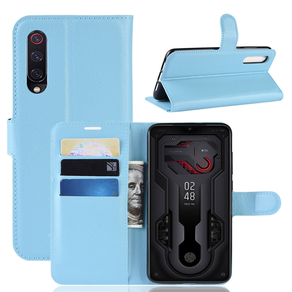 Litchi Skin PU Leather Magnetic Wallet Protective Case for Xiaomi Mi 9