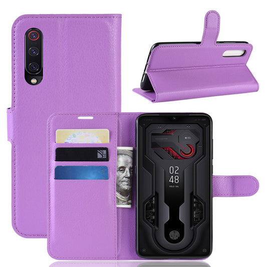 Litchi Skin PU Leather Magnetic Wallet Protective Case for Xiaomi Mi 9