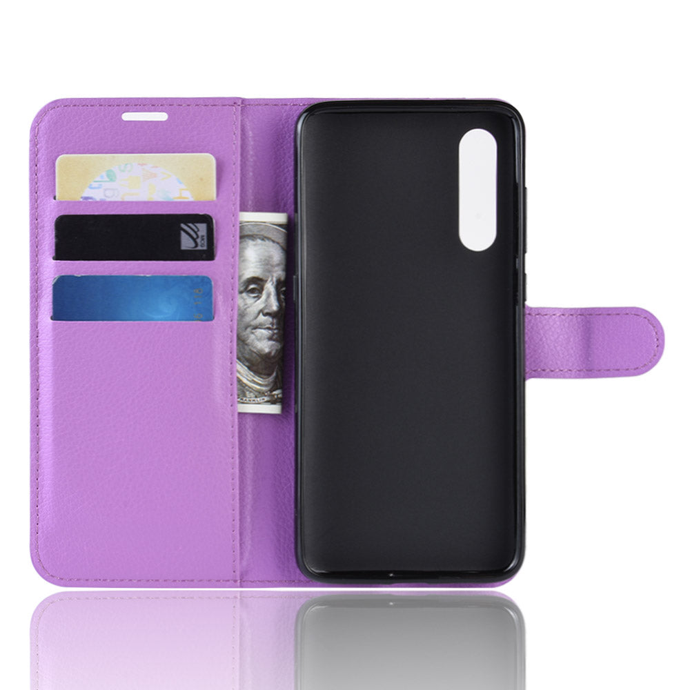 Litchi Skin PU Leather Magnetic Wallet Protective Case for Xiaomi Mi 9